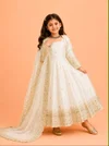 Oc 252 Fendy Sillk Sequence Embroidery Work Girls Kids Wear